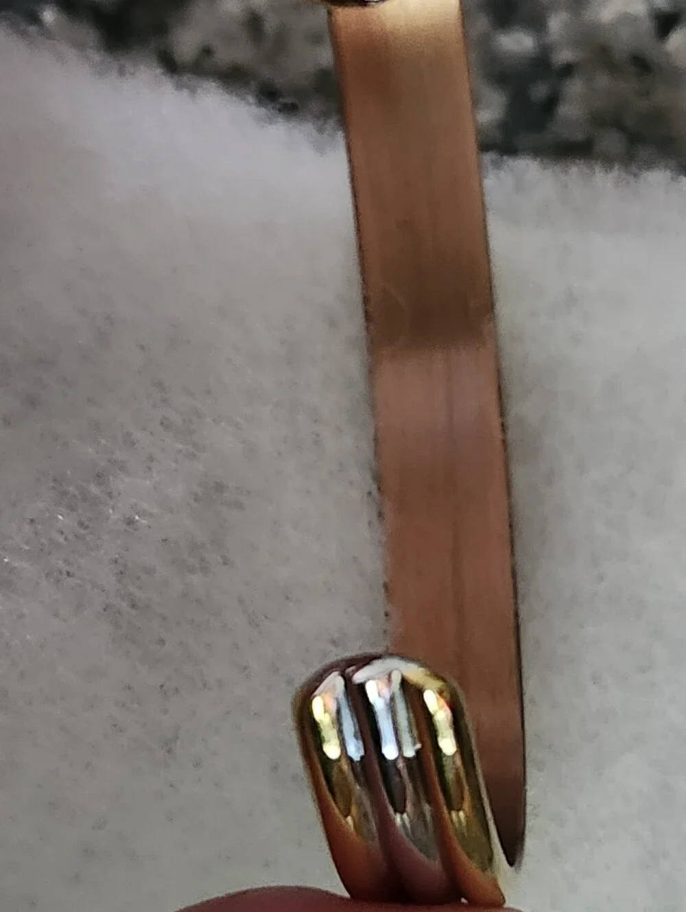 24k Gold Ecetroplated Copper Therapeutic Magnetic Therapy Two Tone Cuff Bracelet